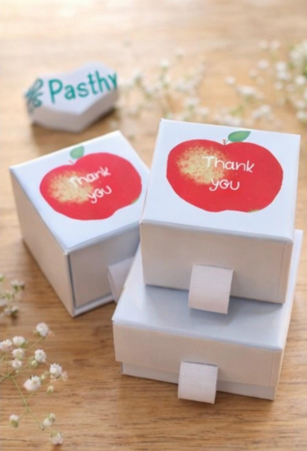 Childminder Thank you gift - Handmade fused glass apple keepsake - gift boxed present