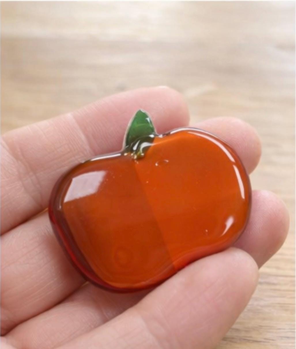 Nursery Teacher Thank you gift - Handmade fused glass apple keepsake - gift boxed end of term present