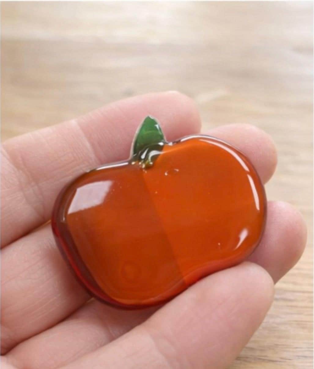 Teacher Thank you gift - Handmade fused glass apple keepsake - gift boxed end of term present