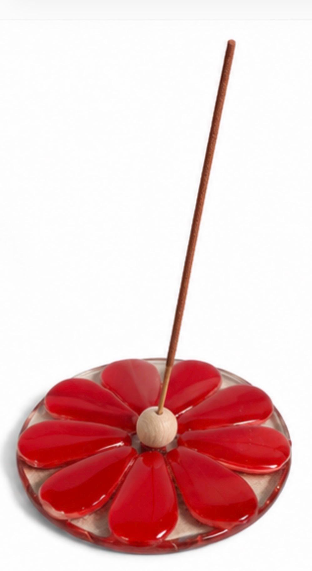 Handmade fused glass incense holder