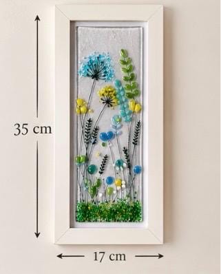 Handmade fused glass flower picture