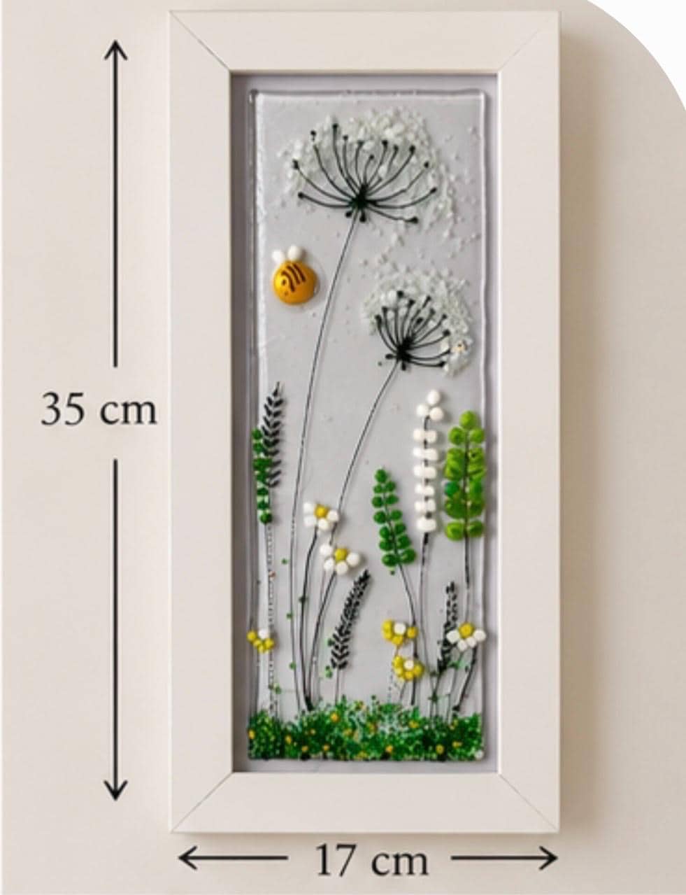 Handmade fused glass flower picture