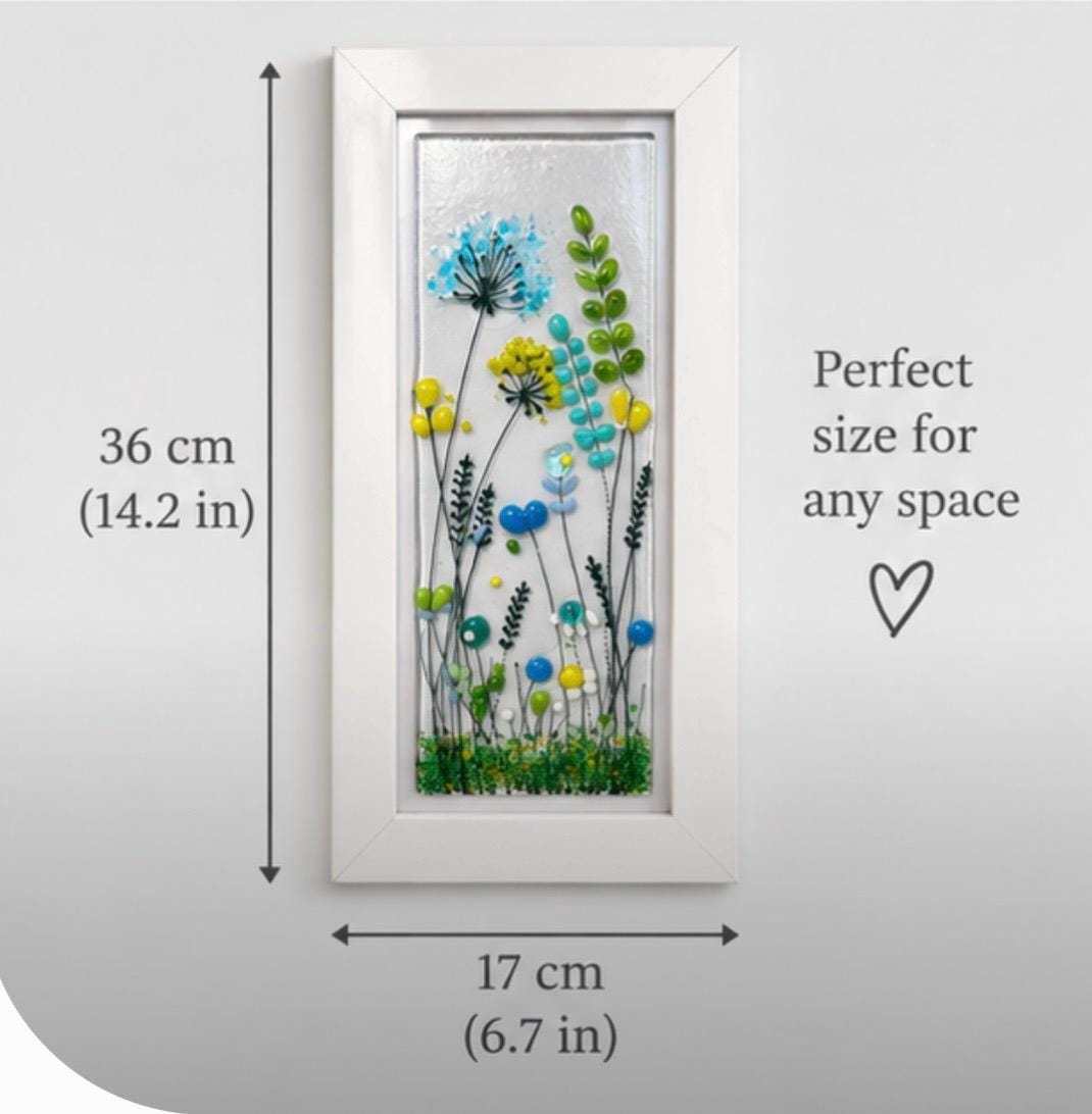 Handmade fused glass flower picture