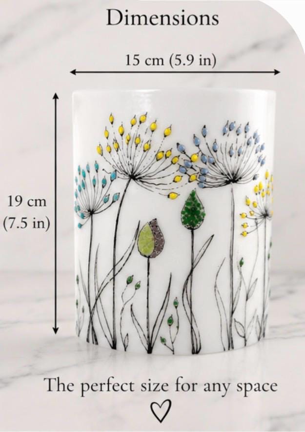 Handmade fused glass candle holder
